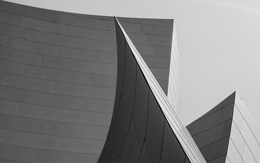 Contrasting architecture in black and white