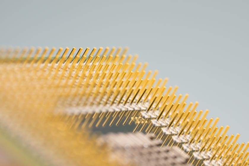 Close up of a CPU chip.