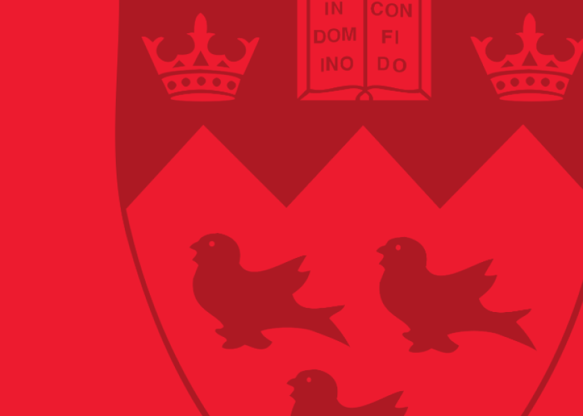 McGill crest on a red background